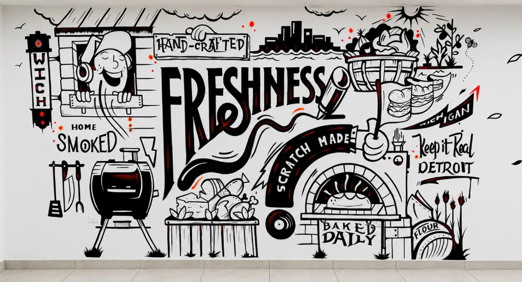 Mural FRESHNESS HAND-CRAFTED