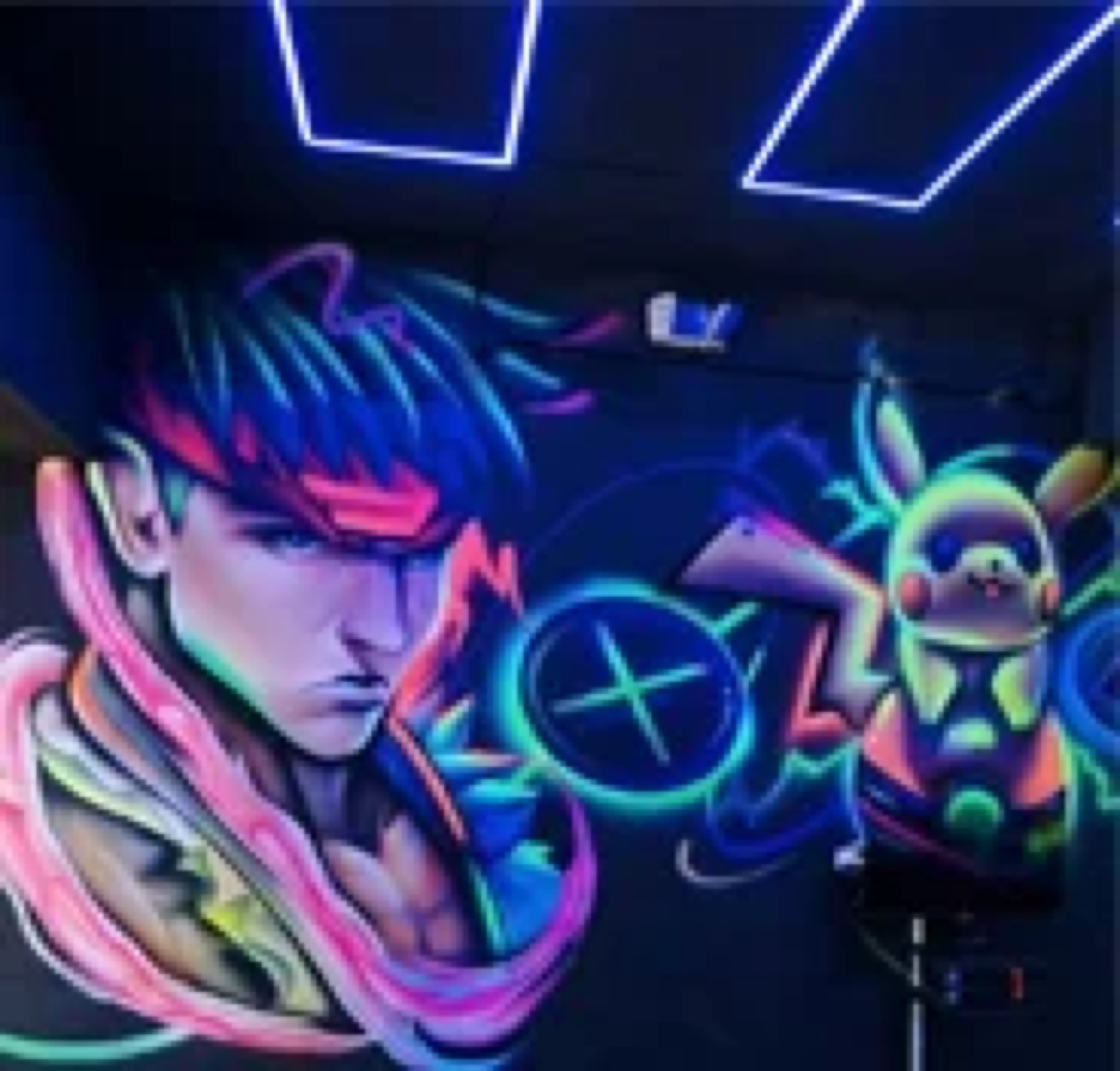 Street Fighter Ryu & Pikachu Gamer Room