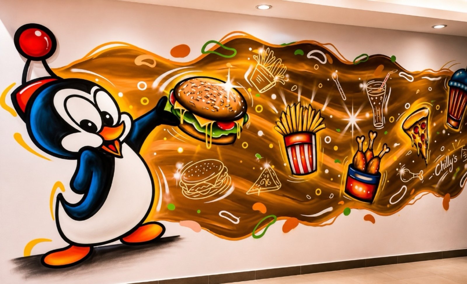 Chilly's Fast Food - Mascota Pingüino
